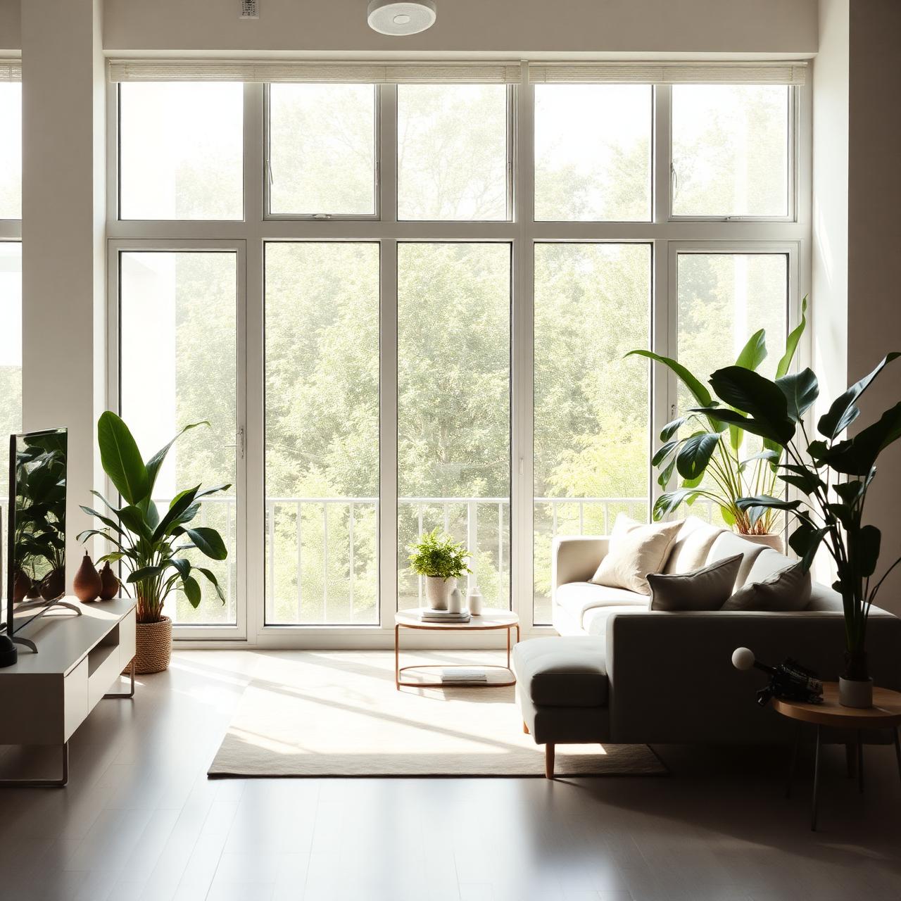 Bright modern rental interior